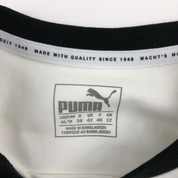 Puma Embellished T7 Shirt Women's White L - Picture 7 of 8